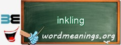 WordMeaning blackboard for inkling